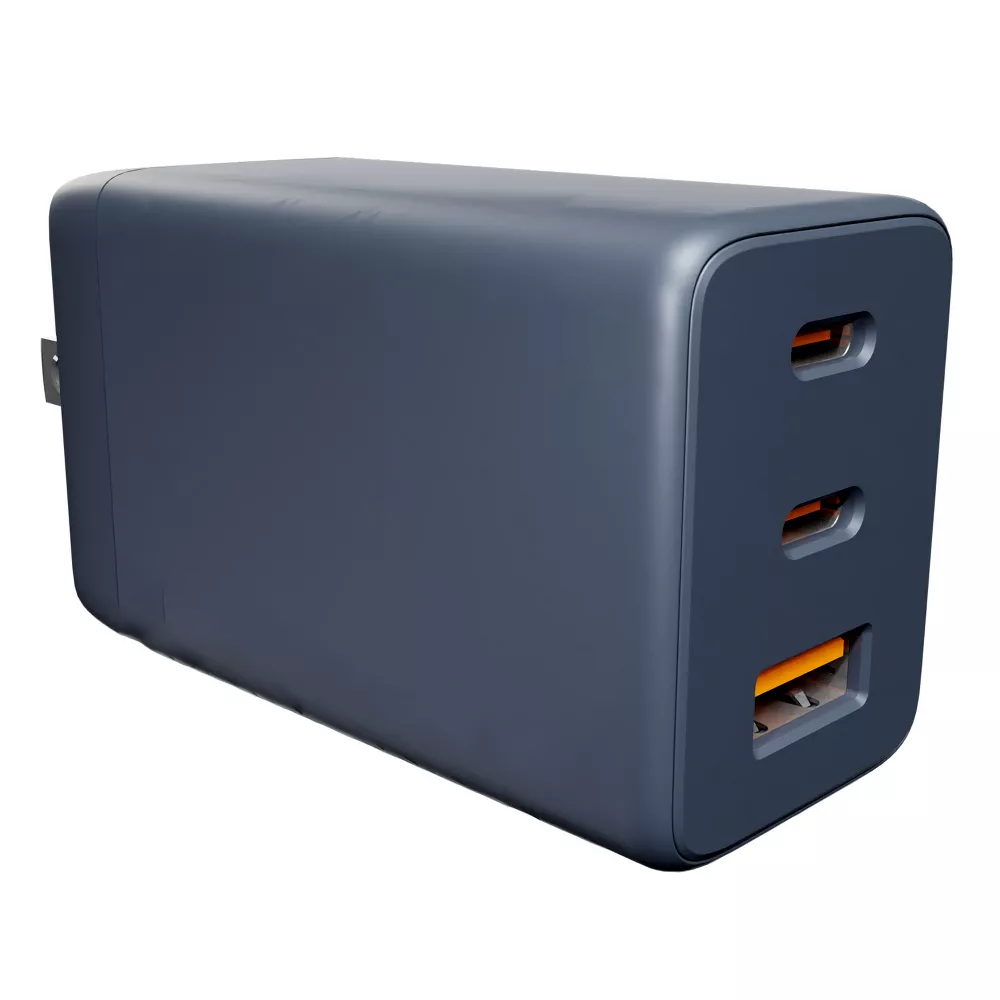 65W GaN Triple‑Port Fast Wall Charger