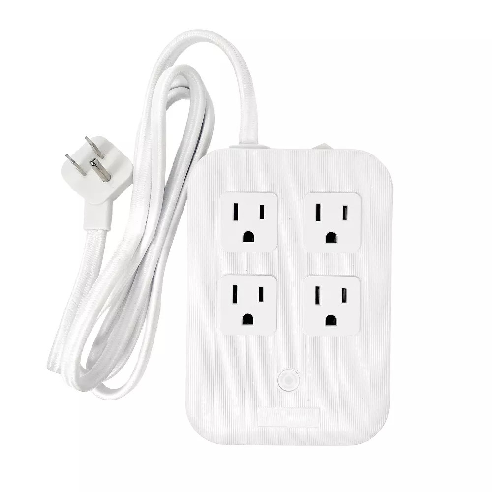Slim Surge‑Protected Power Strip with AC and USB Charging Ports