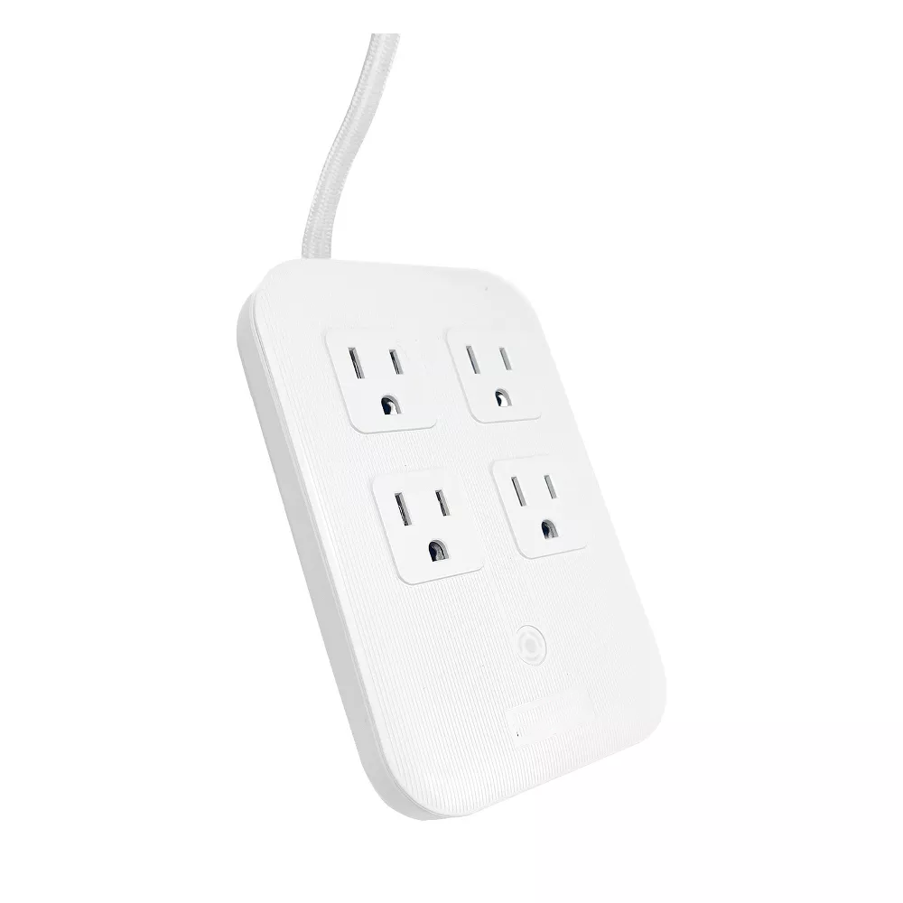 Slim Surge‑Protected Power Strip with AC and USB Charging Ports
